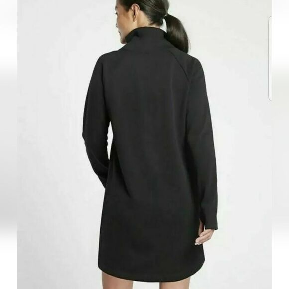 Athleta Cozy Karma Asymmetrical Neckline Sweatshirt Dress Black Size XXS - Picture 2 of 16
